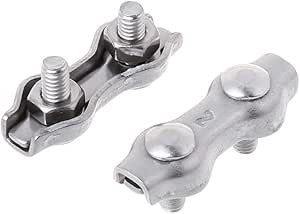 10 Morsetti Per Cavi Duplex In Acciaio Inox 304, M3, Per Cavi Da 2-3 Mm, Doppio Bullone, Robusti E Antiruggine, Per Fissaggi E Sospensioni