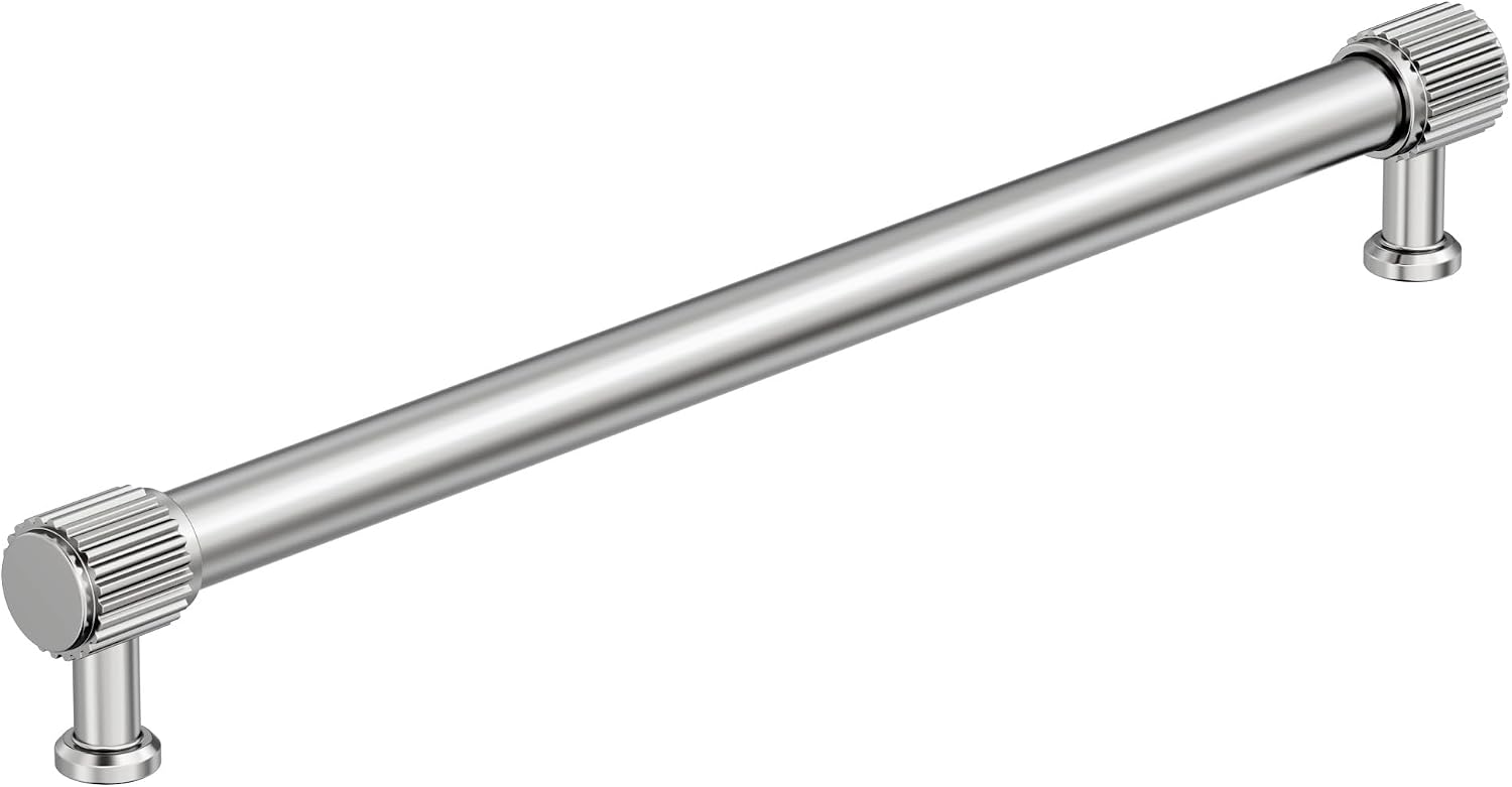 Amerock Farewind 10-1/16 inch (256mm) Center-to-Center Polished Chrome Cabinet Pull, BP3780826