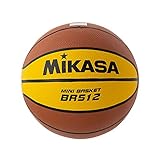 Talla Junior (5) MIKASA Basketball BR 512 - Pelota de Baloncesto (Infantil, Entrenamiento, Talla 5, Junior), Color Naranja/Amarillo