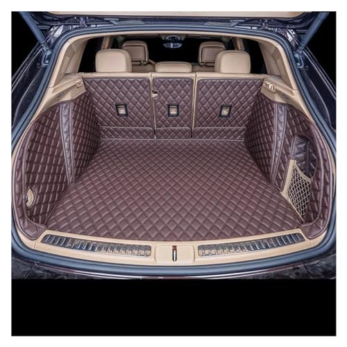 Tapis coffre voiture personnalisé cuir Macan 2014-2022 café
