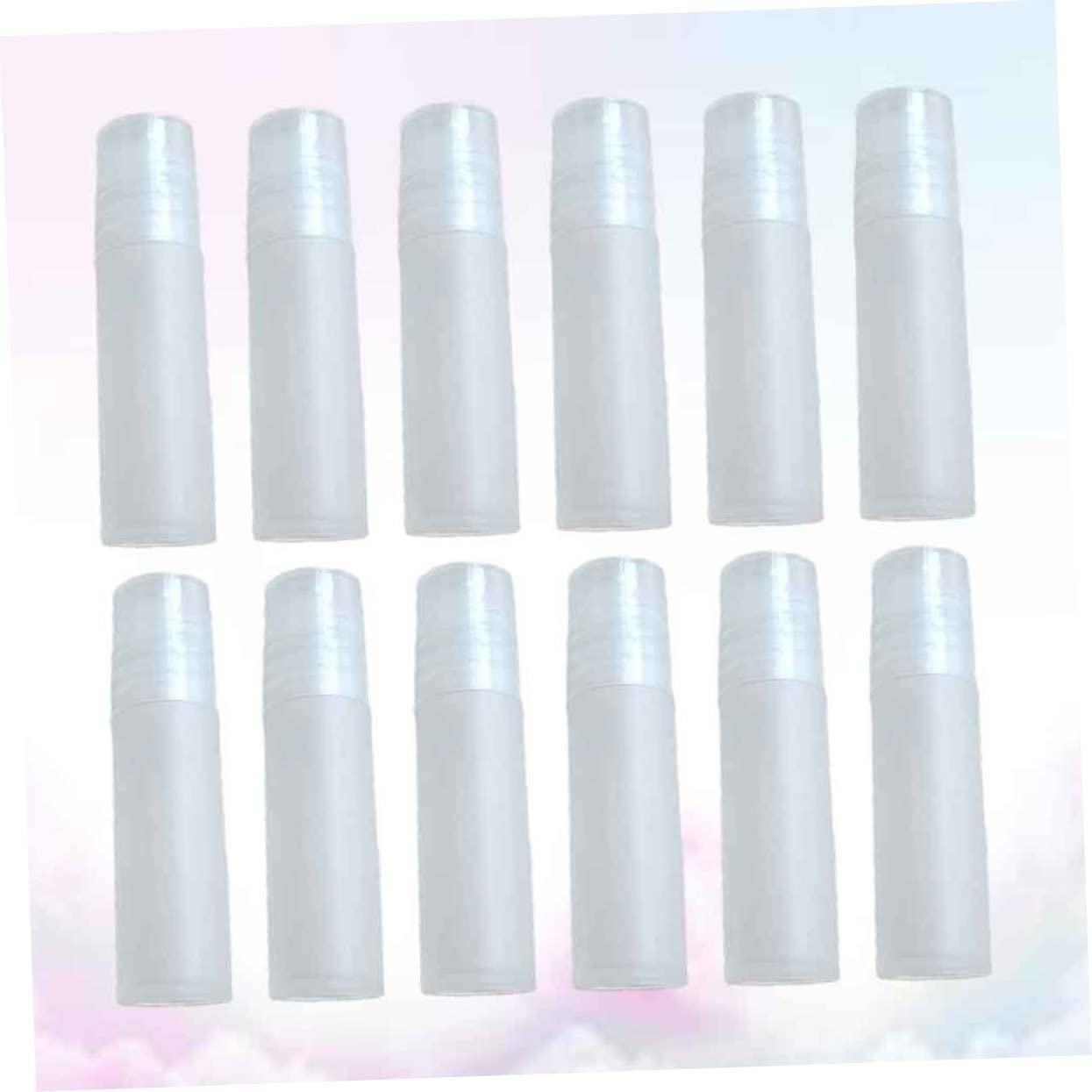 PACKOVE Bottiglia Roll-on 5ml Bianca in Pp, 100 Pezzi per Essenza