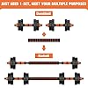 BOSWELL-Adjustable-Weights-Barbell-Dumbbells-Set-3-in-1-Non-Slip-Neoprene-Hand-with-Connecting-Rod-for-Adults-Women-Men-Workout-FitnessHome-Gym-Exercise-Training-Equipment Adjustable Weights Barbell Dumbbells Set, 22 lbs BOSWELL 3 in 1 Non-Slip Neoprene Hand with Connecting Rod for Adults Women Men Workout Fitness,Home Gym Exercise Training Equipment YA022