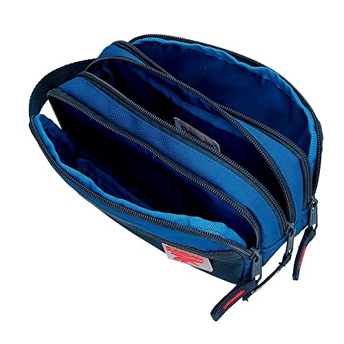 Reebok Atlantic Blue Pencil Case, 3 Compartments, 22 x 10 x 9 cm, Polyester - Image 4