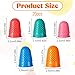 20 Pcs Rubber Finger Tips Covers 5 Colors Finger Protectors Cots Reusable Rubber Thimble for Paperwork Writing Money Counting Cutting Sewing Crafts Knitting Embroidery Office Supplies