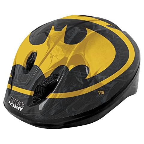 BATMAN Boy's Safety Helmet - Black/Yellow, 52-56 cm Cover