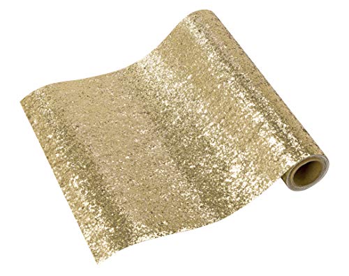 Talking Tables Chemin de table pailleté doré 1 pièce Idéal Noël Mariage Anniversaire – Déco...