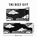 Black and White Anime Clouds XL Mouse Pad - Desk Gaming Mat with Stitched Edges, Non-Slip, 31.5x11.8 in