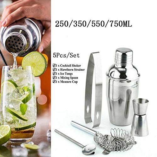 Set de 5 piezas Coctelera Acero Inoxidable Kit 750ml miniatura 6