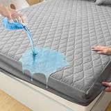 Matratzenschoner Wasserdicht,90 x200 cm Atmungsaktive Matratzenbezug Matratzen-Schutz Nässeschutz Spannbetttücher für 4–28 cm Breite
