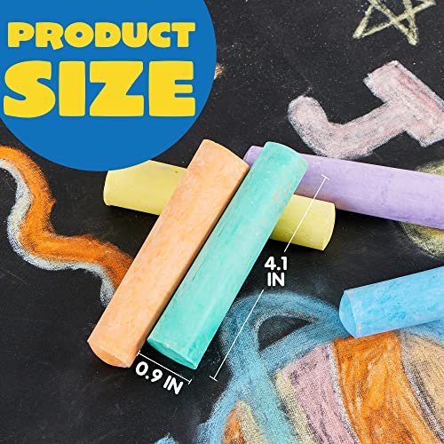 image for JOYIN 160 PCS Sidewalk Chalks Set Non-Toxic Washable Jumbo Chalk for O