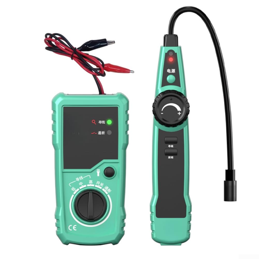 FY8179 Detector de cable subterráneo, trazador de cables eléctricos de pared con sensibilidad ajustable, 2 m de profundidad de 3000 m de rango para pruebas de continuidad de cables, herramienta de