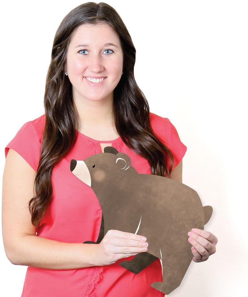 Big Dot of Happiness Woodland Animals Outdoor Decorations, Baby Shower or Birthday Party Lawn Ornaments, Assorted Forest Animal Yard Signs with Stakes - 10 Piece Set