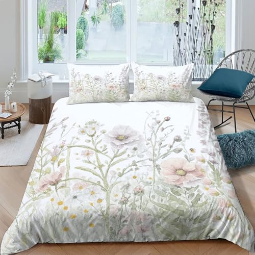 Parure de lit microfibre résistante 135x200 sans repassage
