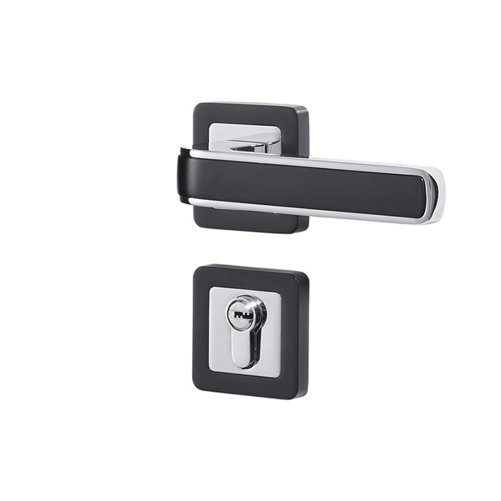 Serrure en alliage de zinc noir chrome A 216, design d'exception pour porte intérieure