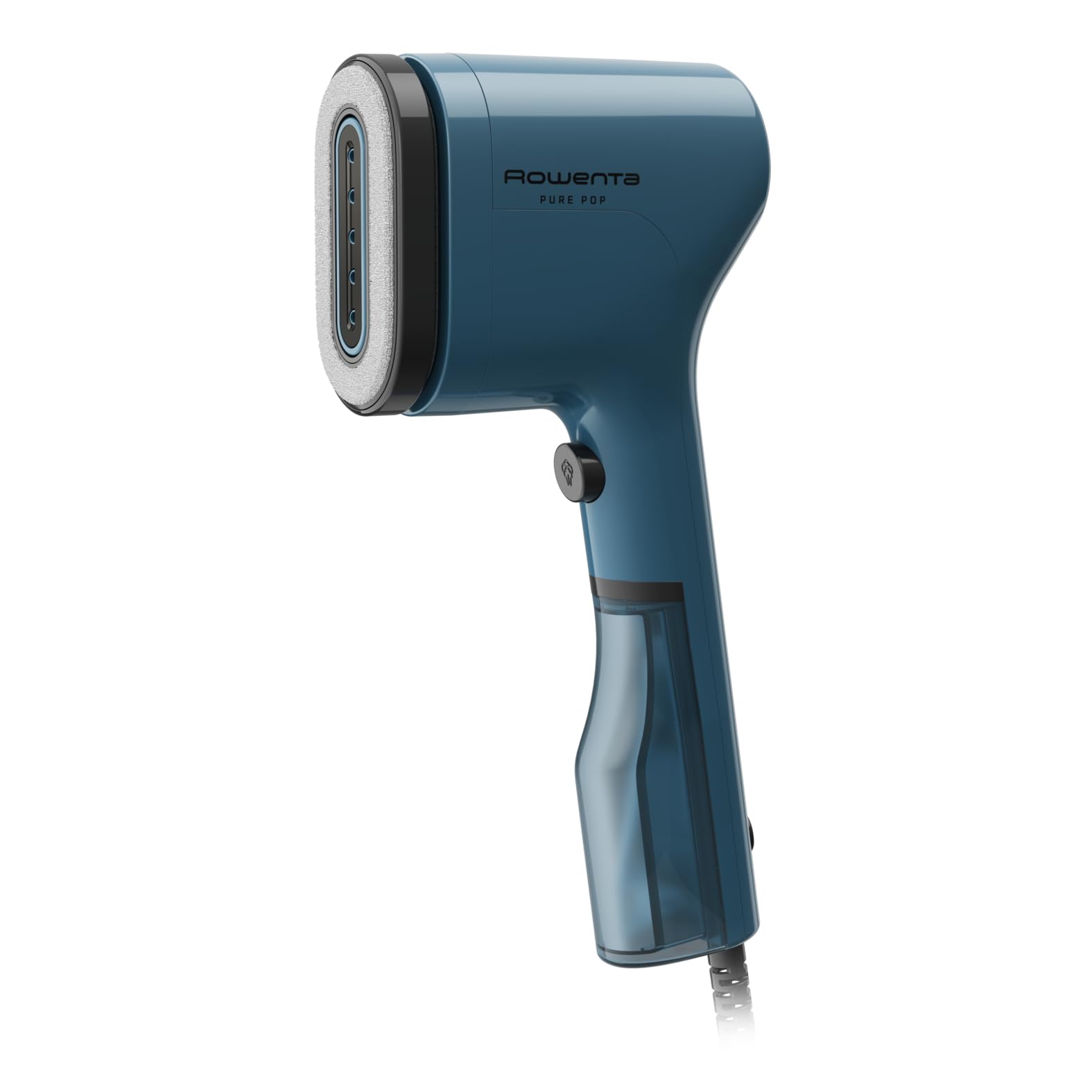 Rowenta Pure Pop, Ferro da Stiro Verticale Portatile a Vapore, Utile per Stirare e Igienizzare i Tuoi Capi, con Sistema Reversibile Levapelucchi, Riscaldamento Rapido, Potenza 1300W, Colore Blu,DR2020