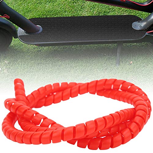 Electric Scooter Cable Protector,Spiral Cable Wrap,Brake Line Spiral Tube Cable Housing Protector Cover Spiral Wire Wrap Cord for M365 Electric Scooter(Red) - Image 3