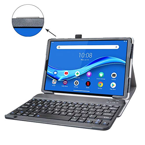 Bige For Lenovo Tab M10 Plus Keyboard Case,Pu Leather Cover With Romovable Keyboard For Lenovo Tab M10 Plus/Smart Tab M10 Plus/Smart Tab M10 Plus Gen 2 10.3" Tablet,Black #TOP1