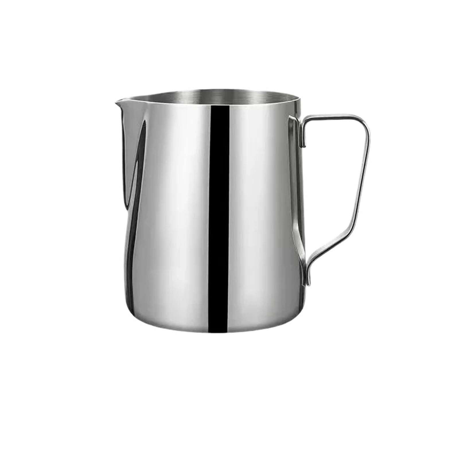 2 pz 350/600 ml In Acciaio Inox Schiuma di Latte Brocca Latte Art Tazza Lungo Arrotondato Beccuccio Montalatte Brocca Cafe Uso Ufficio(Silver-350ML)