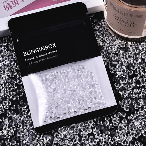 Image of 1440 Pieces SS10 /2.7-2.9mm Clear Crystal Flat Back Brilliant Round Rhinestones Glass Stones Glitter Gems Transparent Crystals Diamond (Clear).