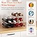 Lifewit Wine Rack for Fridge, Stackable Wine Bottle Holder with Sturdy Support Insert & Reinforced Design, Plastic Bottle Organizer for Refrigerator, Cabinet & Pantry, Clear, Holds 12 Bottles