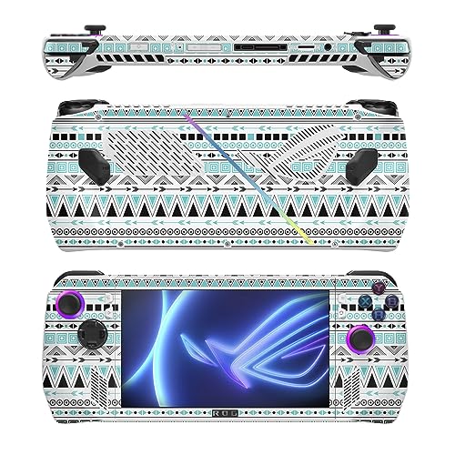 Image of MightySkins Skin Compatible with Asus ROG Ally - Turquoise Tribal | Protective, Durable, and Unique Vinyl Decal wrap Cover | Easy to Apply, Remove, and Change Style