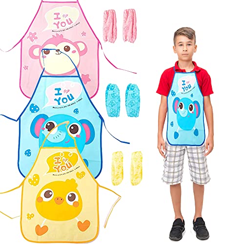 3 Pezzi Grembiule Cucina Bambini Grembiule Pittura...