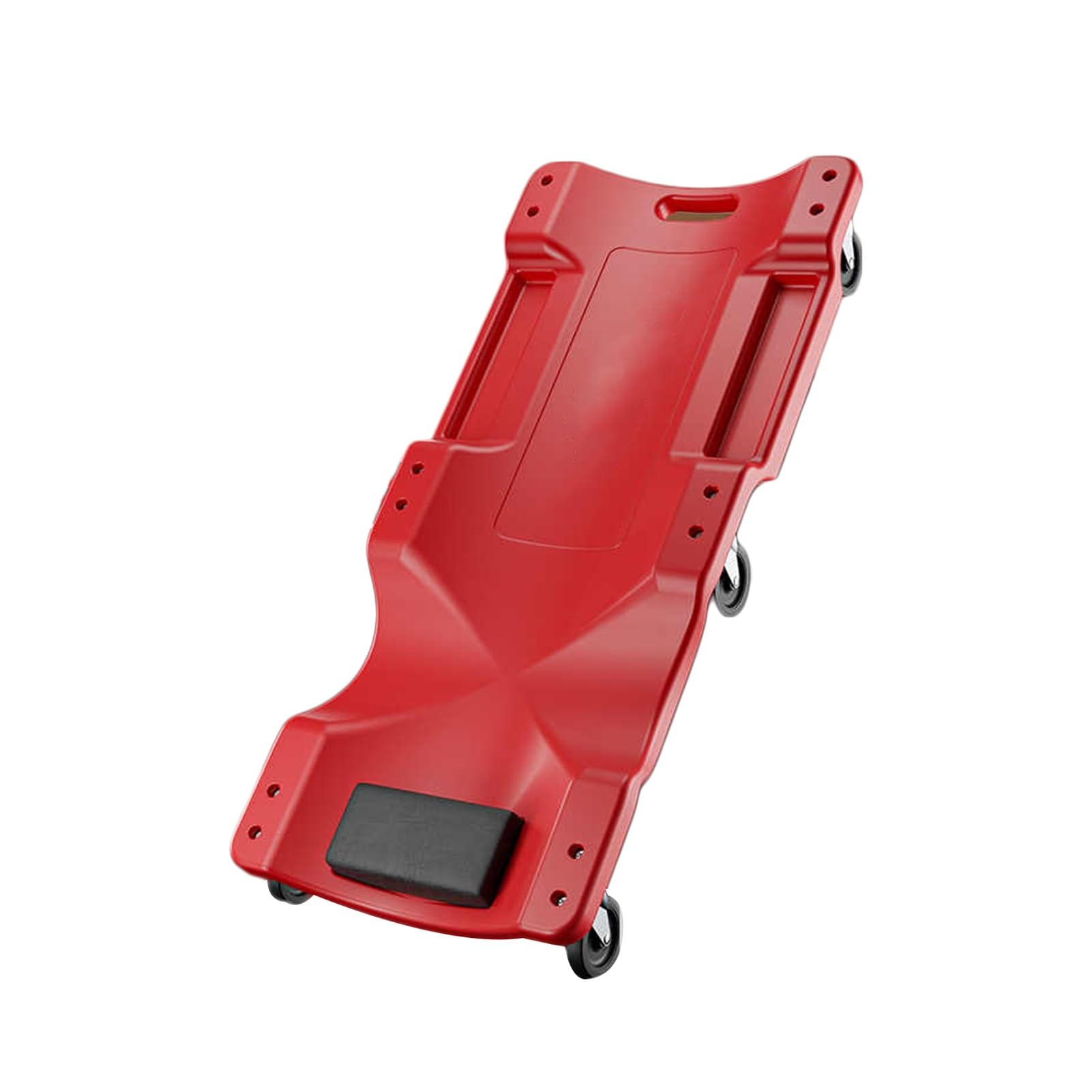 Niskoprofilowa Plastikowa Leżanka Warsztatowa Z Kieszeniami Bocznymi, Leżanką Samochodową I Siedzeniem Pneumatycznym, Do Warsztatów(Red,102x48x11.5cm)