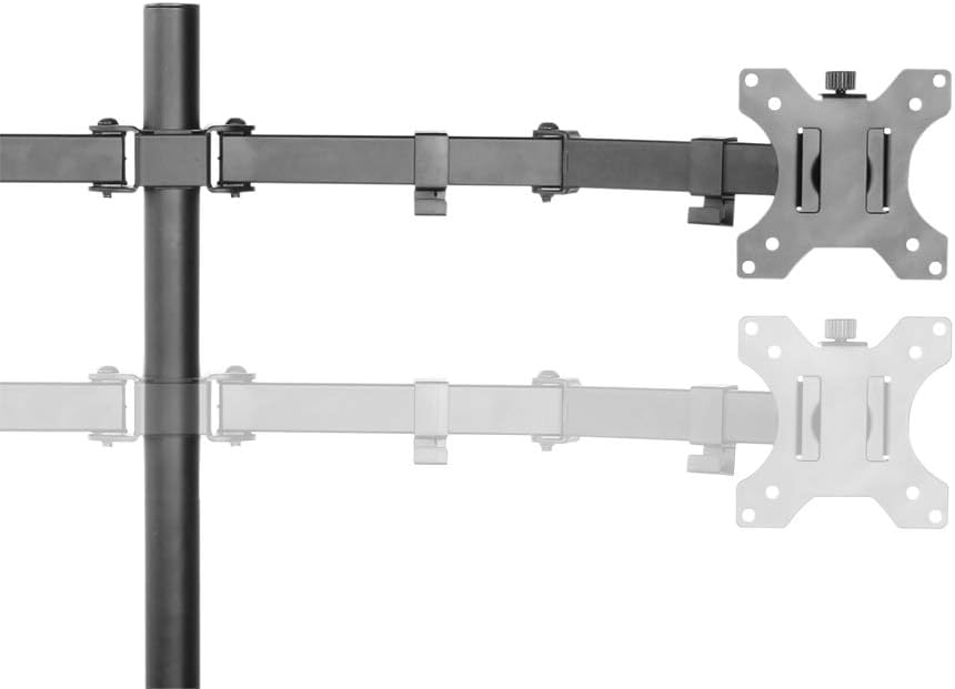 Newstar FPMA-D550DDBLACK Full Motion Dual Desk Stand for Two 10-32" Monitor Screens, Height Adjustable - Black