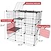 Oneluck 3-Tier Cat Cages Indoor Enclosure DIY Cat Playpen Catio Detachable Metal Wire Kennels Cats Crate Large Extra Exercise Place Ideal for 1 Cat,35.4 Inches