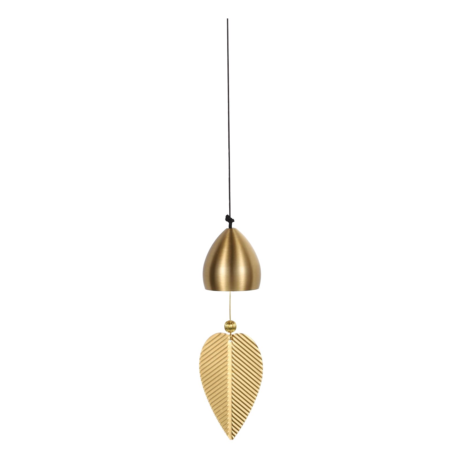 PATIKIL Gold Leaf Hanging Bell 13"