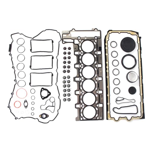 AUCERAMIC 11137600482 N55 Head Gasket Set w/Oil Pan Gasket Fit for 09-18 BMW 135i 335i 435i 535i 640i 740Li X1 X5 xDrive 35i F10 F12 F20 F32 E71 E82 E90 N55B30A N55B30 3.0L Turbo 11127587804 HS55004