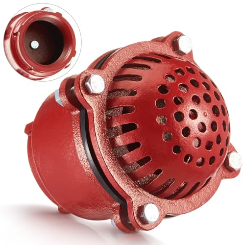 Image of MorningRo 4 Inch Cast Iron Foot Valve NPT Painted Carbon Threaded Foot Valve for Water Service Only