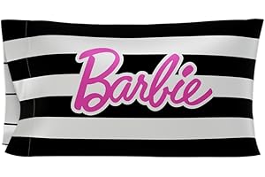 Franco Collectibles Barbie Barbicore Black & White Stripped Beauty Silky Satin Standard...