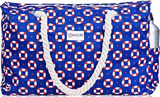 Beach Bag XXL. 100% Waterproof (IP64). L22 xH15 xW6 with Rope Handles, Top