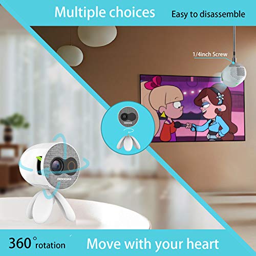 Projector, Goodee Portable Mini Projector Led Video Projector Compatible With Fire Tv Stick/Ps4/Usb/Hdmi/Sd/Av, Pocket Movie Projector Support Hdmi Smartphone Pc Laptop Usb For Home Theater Movie Game #TOP4