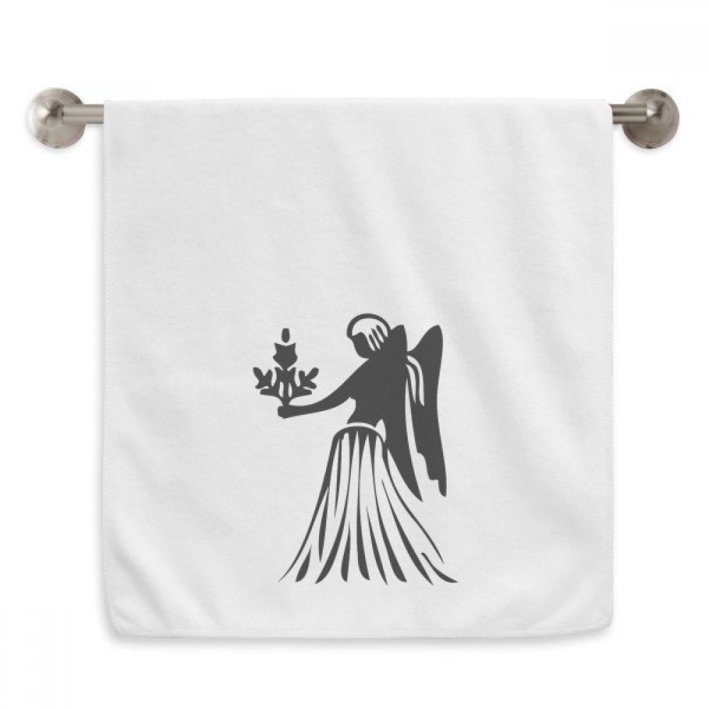 Serviette de visage zodiaque Vierge essuie-mains blanc 13x29 inch