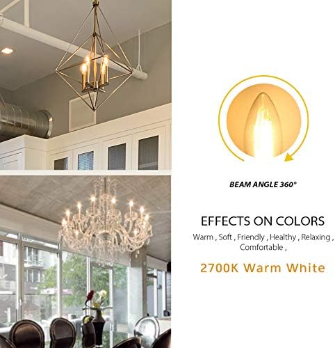 Pack of 10 Candle Light Bulbs B22, Bayonet Light Bulb 25W, Dimmable Clear Bayonet Cap Fitting Incandescent Bulbs, Warm White 2700K, 260 Lumen, FanciBuy