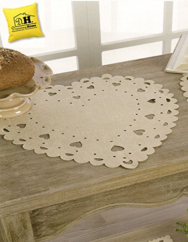 Set Americano Laserato Cuore Blanc Mariclò Bicolor...