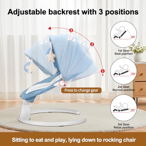 Baby Rocker and Swing with Bluetooth