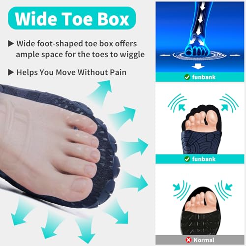 Image of Barefoot Shoes Women Men Minimalist Zero Drop Wide Toe Box Water Shoes Hiking Barefoot Footwear Unisex Sneakers for Workout Cross-Trainer Walking Running Camping Beach Weightlifting Grounding Sport