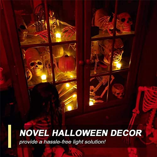 image for Mottoda Flameless Tea Lights Candles, Battery Operated LED Votive Cand