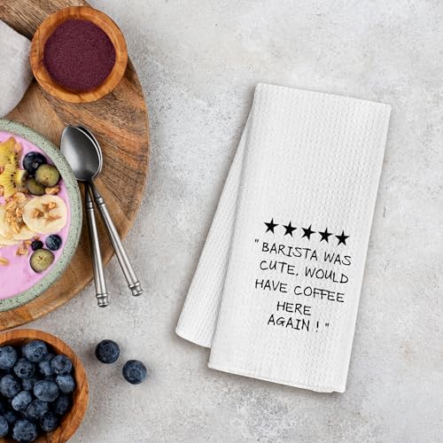Funny-Coffee-Kitchen-Towels-Coffee-Towels-for-Coffee-Bar-Barista-Towels-Coffee-Bar-Accessories-Barista-was-Cute-Would-Have-Coffee-Here-Again-Decorative-Hand-Towels-Dish-Towels-16×24-Inches Funny Coffee Kitchen Towels Coffee Towels for Coffee Bar Barista Towels Coffee Bar Accessories Barista was Cute Would Have Coffee Here Again Decorative Hand Towels Dish Towels 16×24 Inches