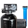 Tier1 Whole House Water Softener System 32,000 Grain High Efficiency with Sediment Pre-Filter | Pre-Filled Mineral Tank with 1 Cubic Foot of Cation Resin | Home Water Filtration System