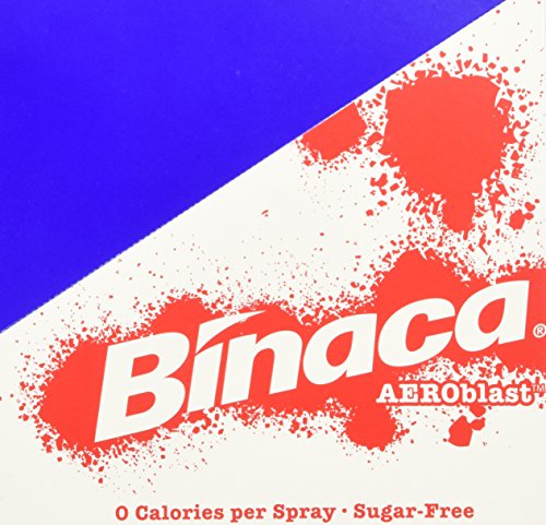 Binaca sugar-free Aeroblast 150 Breath Spray, Spearmint 0.214 oz(pack of 6)