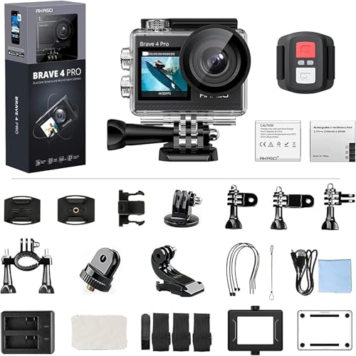 mit 20MP-Fotoqualität und HDR-Modus für lebendige Farben. (117 Zeichen) - Detailansicht von AKASO Action Cam 4K 20MP WiF...