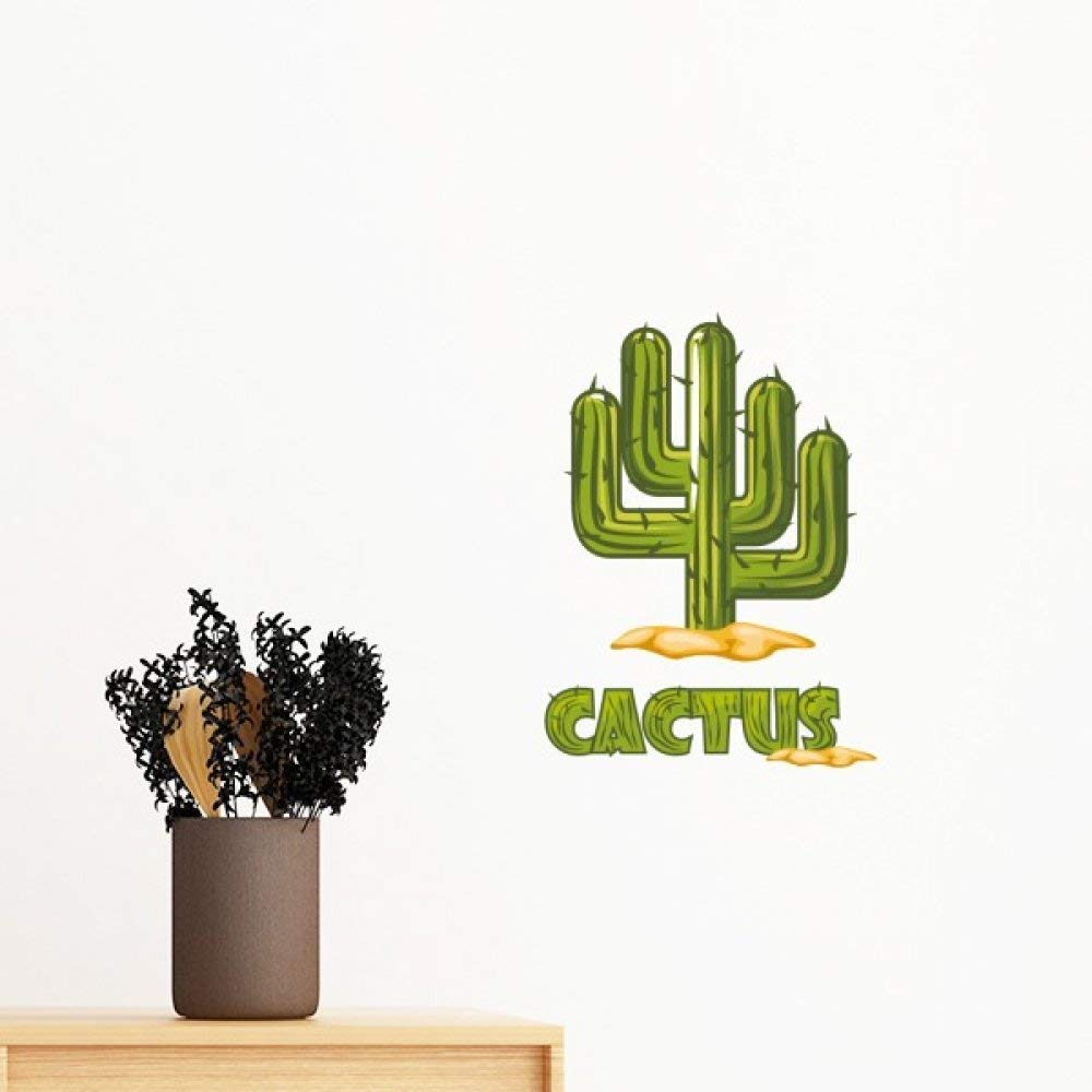 Cactus succulentes pot plante sticker mural sans perçage pour decoration de studio
