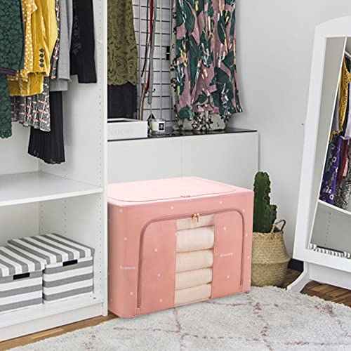 armazenamento dobrável – acabamento colcha janela transparente – Organizador armário para edredons,