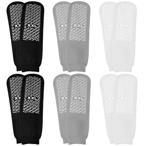 Panitay 6 Pairs XX Large Slipper Socks Terry Ring Non Slip Gripper Socks for Adults Home Hospital