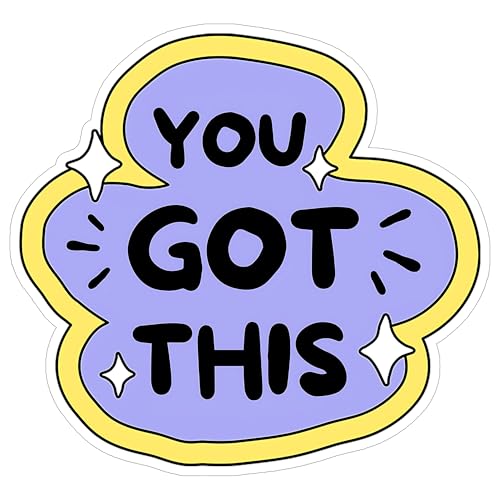 You Got This Sticker 4 Inch Motivational Encouragement - Waterproof Vinyl Decal for Laptop Water Bottle Car Tumbler - Durable Funny Aesthetic Long-Lasting Stickers for Adults ID44990