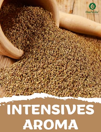 BIO Ajowan Königskümmel Gewürz 150g | Ajwain Ajowansaat | Orientalisch Indisch Ayurveda | Organic Carom Seeds | OmVeda Gewürze für Küche (150g)